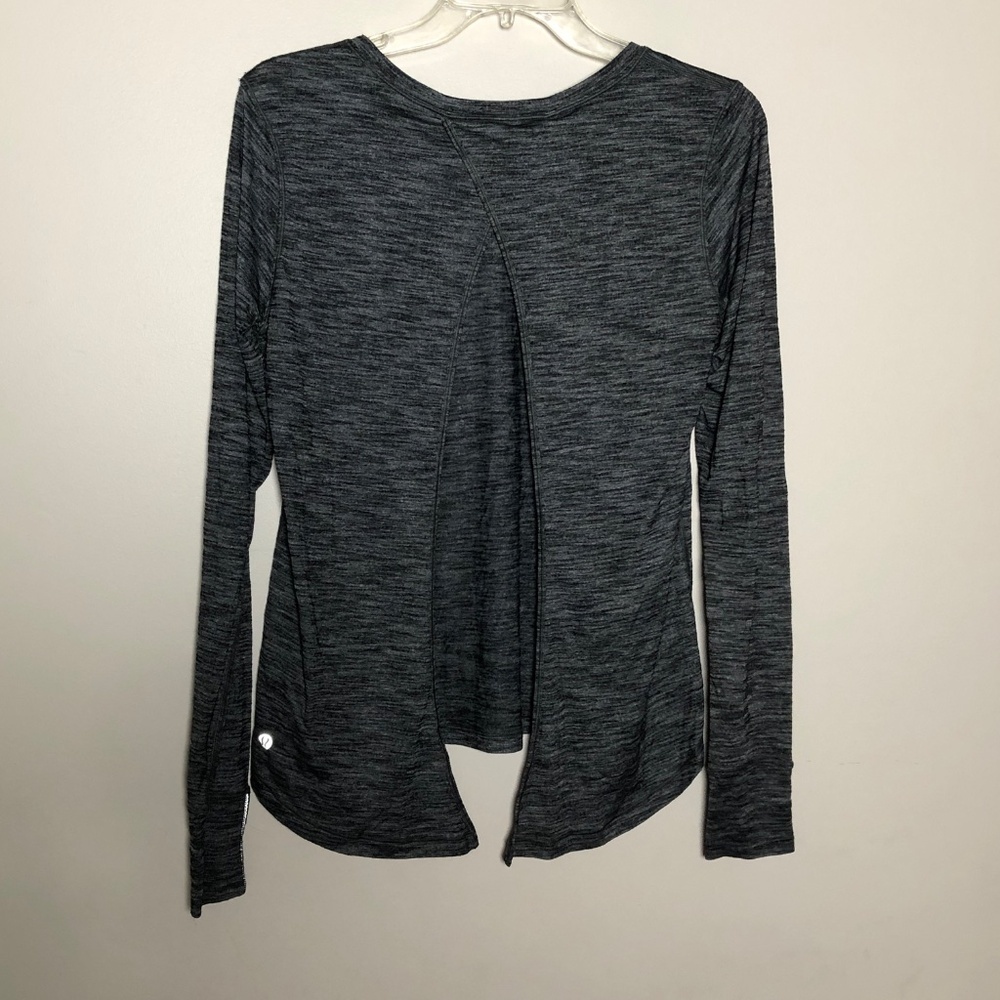 Lululemon Meant To Move Long Sleeve in Tiger Space Grey Black - Picture 4 of 6
